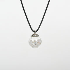 Crystal Chips Glass Ball Pendant/Necklace