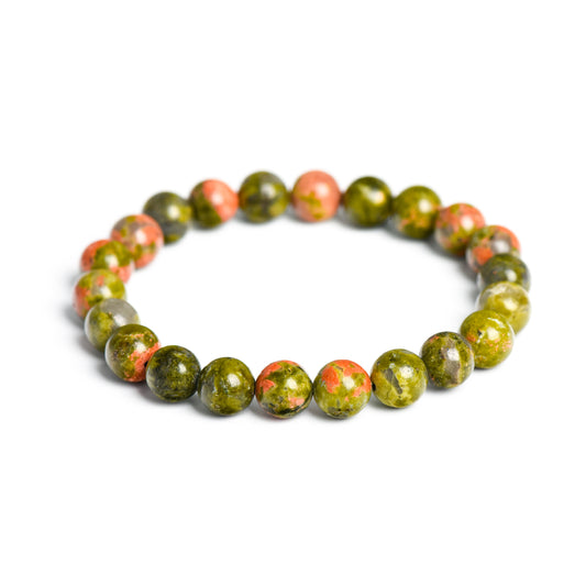 Unakite Bracelet - Metal Element Series
