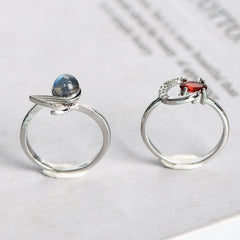 Mermaid Tail and Bunny Crystal Rings