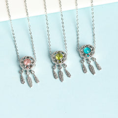 Dreamcatcher Crystal Pendant Necklaces