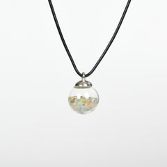 Crystal Chips Glass Ball Pendant/Necklace