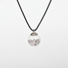 Crystal Chips Glass Ball Pendant/Necklace