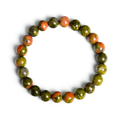 Unakite Bracelet - Metal Element Series