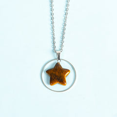 Crystal Natural Stone Star circle Pendant/Necklace