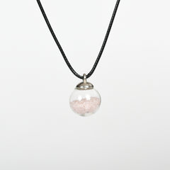 Crystal Chips Glass Ball Pendant/Necklace