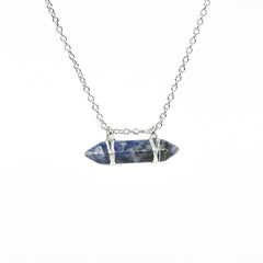 Hexagonal Double Terminated Crystal Points Chain Pendant/Necklace