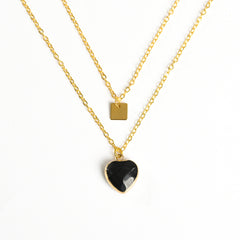 Crystal Natural Stone Heart Pendant/Necklace