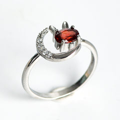 Mermaid Tail and Bunny Crystal Rings