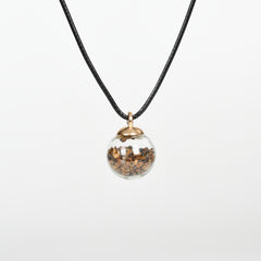 Crystal Chips Glass Ball Pendant/Necklace