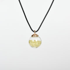 Crystal Chips Glass Ball Pendant/Necklace