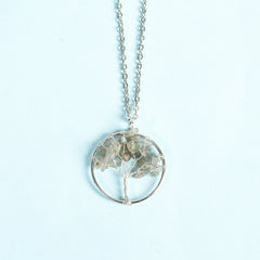 Crystal Natural Stone Tree of Life Pendant/Necklace