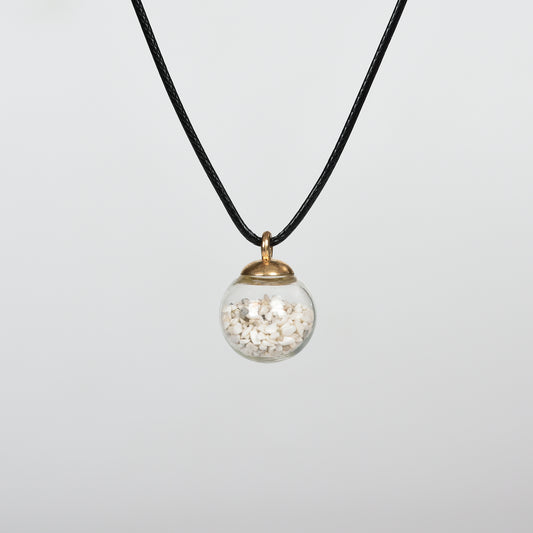 Crystal Chips Glass Ball Pendant/Necklace