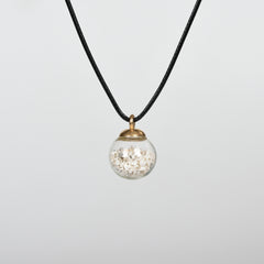 Crystal Chips Glass Ball Pendant/Necklace
