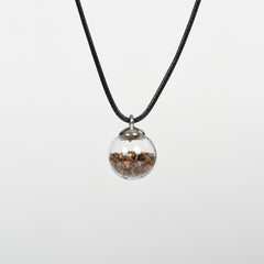 Crystal Chips Glass Ball Pendant/Necklace