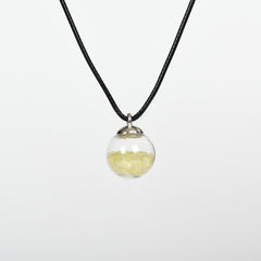 Crystal Chips Glass Ball Pendant/Necklace