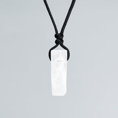 Irregular Crystal Natural Stone Rectangular Pendant/Necklace