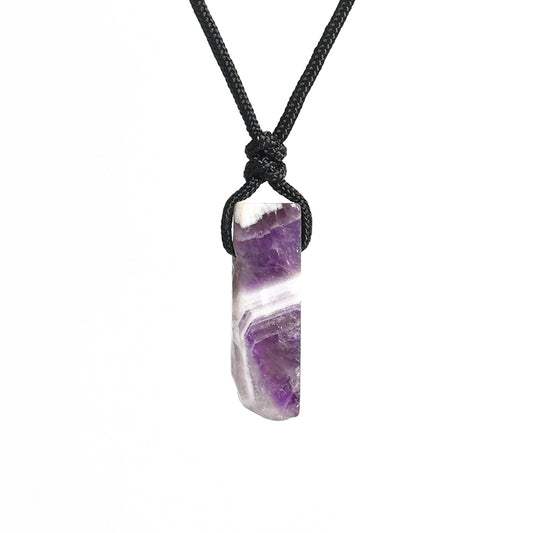 Irregular Crystal Natural Stone Rectangular Pendant/Necklace