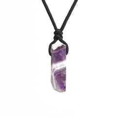 Irregular Crystal Natural Stone Rectangular Pendant/Necklace