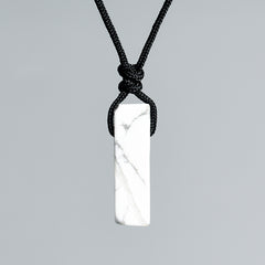 Irregular Crystal Natural Stone Rectangular Pendant/Necklace