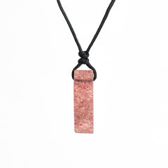 Irregular Crystal Natural Stone Rectangular Pendant/Necklace