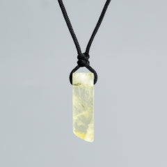 Irregular Crystal Natural Stone Rectangular Pendant/Necklace