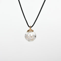 Crystal Chips Glass Ball Pendant/Necklace