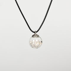 Crystal Chips Glass Ball Pendant/Necklace