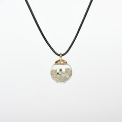 Crystal Chips Glass Ball Pendant/Necklace