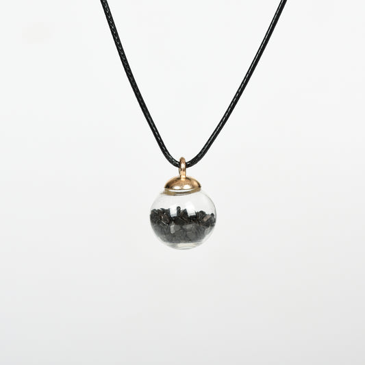 Crystal Chips Glass Ball Pendant/Necklace