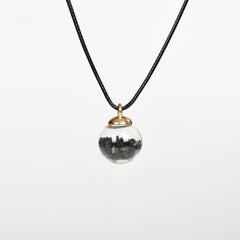 Crystal Chips Glass Ball Pendant/Necklace