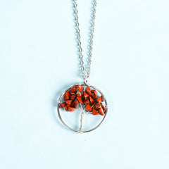 Crystal Natural Stone Tree of Life Pendant/Necklace