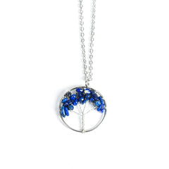 Crystal Natural Stone Tree of Life Pendant/Necklace