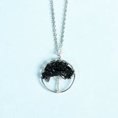 Crystal Natural Stone Tree of Life Pendant/Necklace