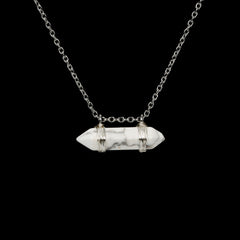 Hexagonal Double Terminated Crystal Points Chain Pendant/Necklace