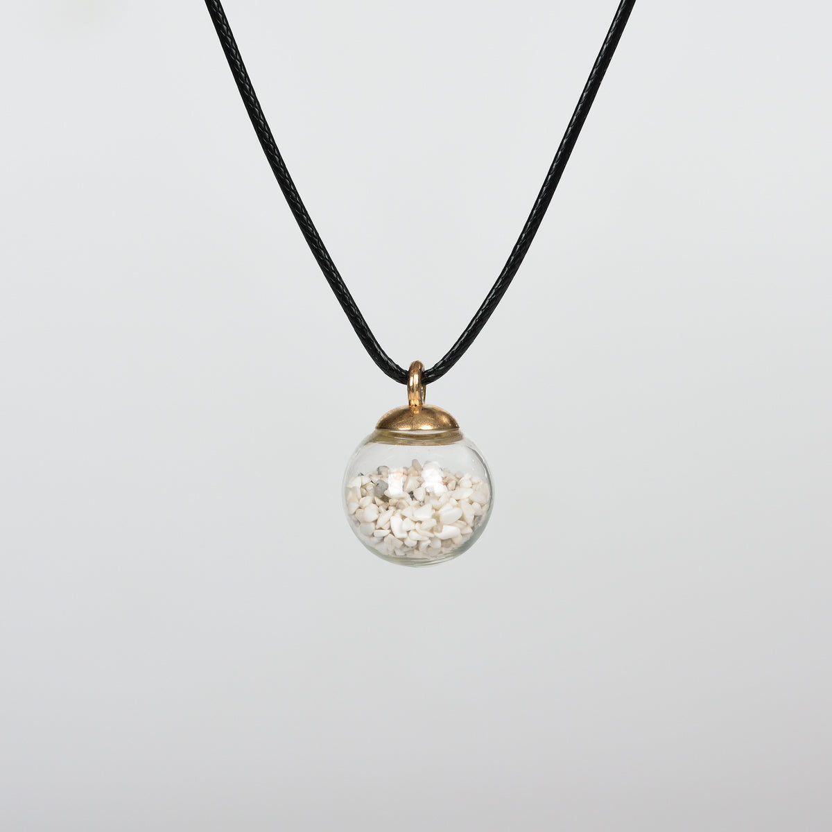 Crystal Chips Glass Ball Pendant/Necklace