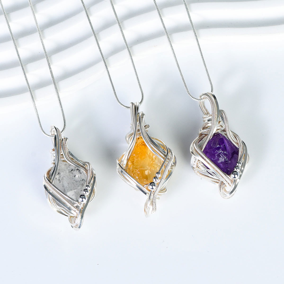 Gemstone Pendant Necklace Collection - Energy & Elegance Series - Taoismenergy - 