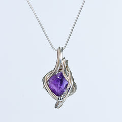 Copper Wire Wrapped Pendant Necklace